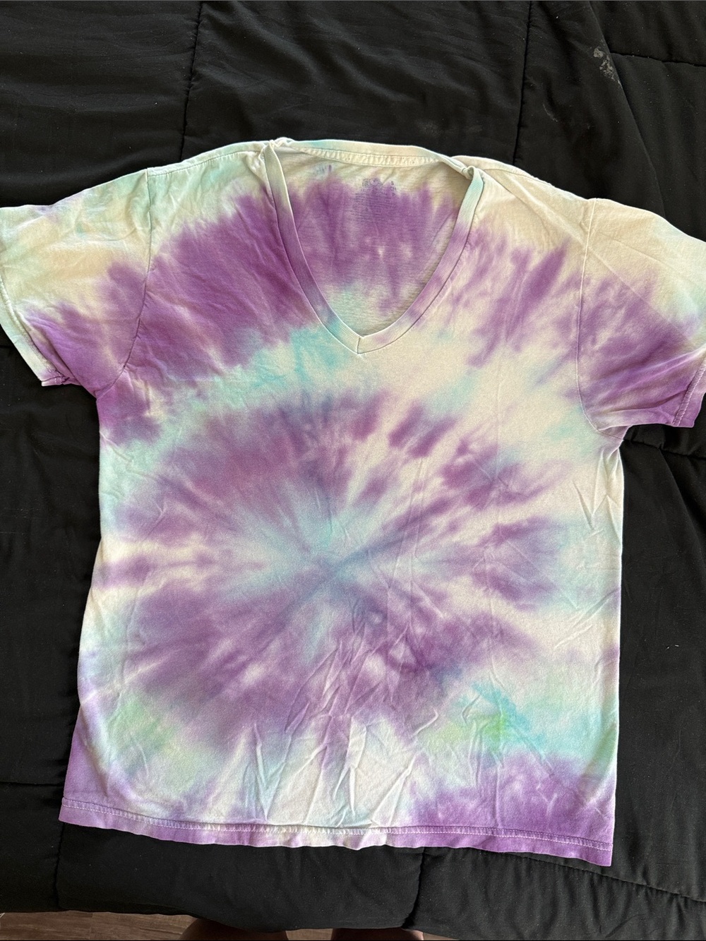 Fruit of the Loom Purple and Light Blue Tie-Dye Tee